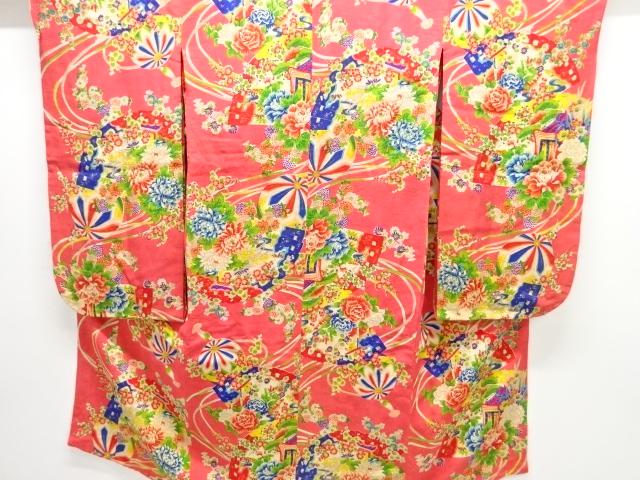 Japanese Kimono / Chirimen Kinsha Silk